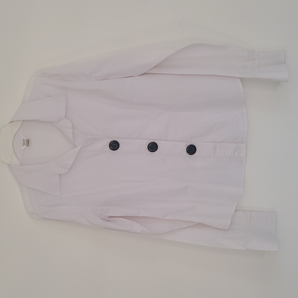 Christopher & Banks XL White Linen Blouse